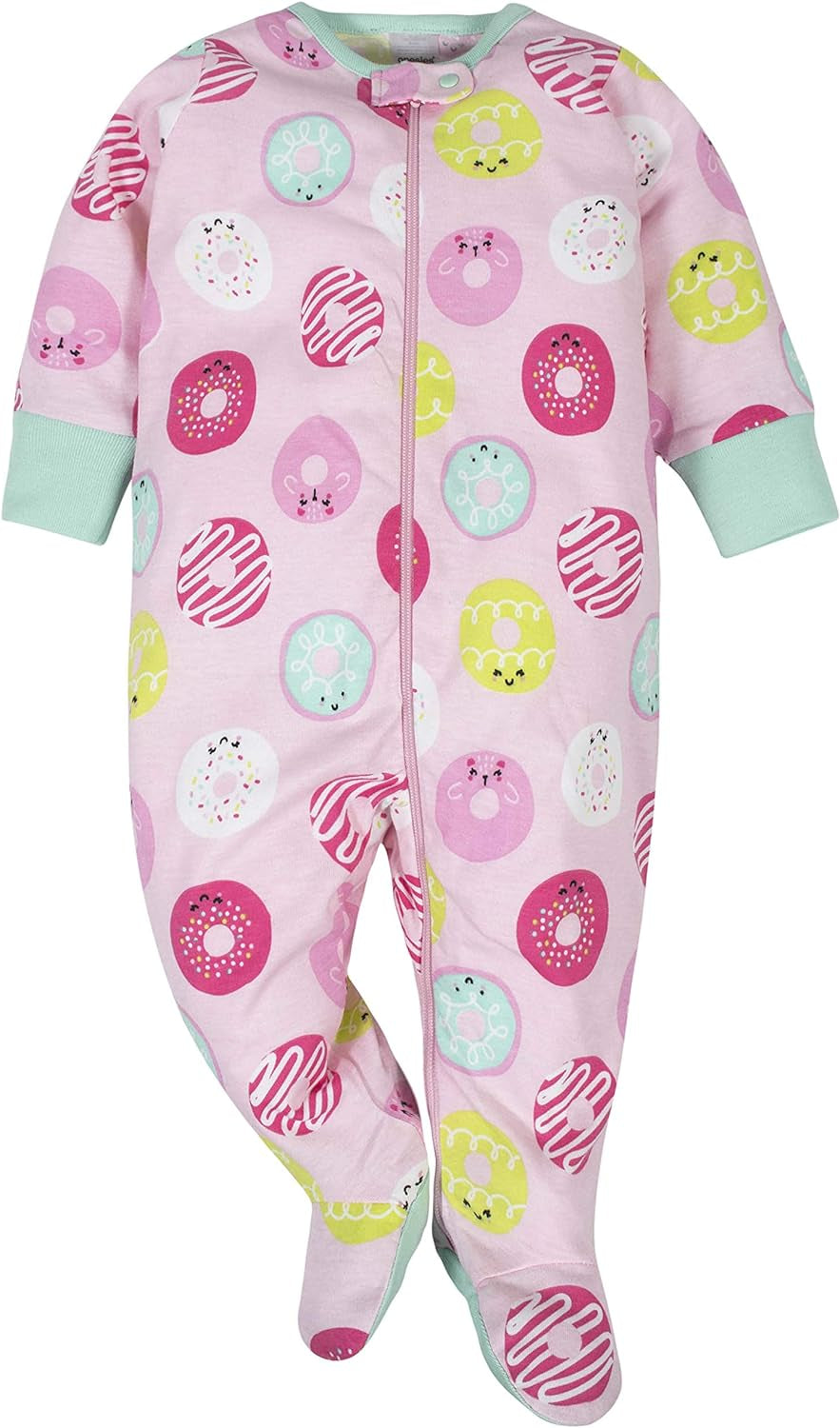 Baby-Girls 4-Pack Sleep 'N Play Footies Multi Pack